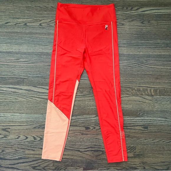 P.E. NATION Red Cutshot Leggings size large - Picture 2 of 7
